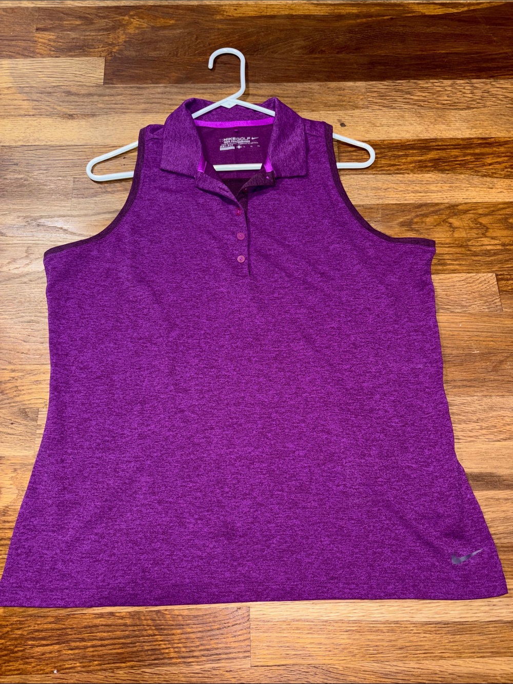 Nike golf Purple Heathered Sleeveless Polo Tank